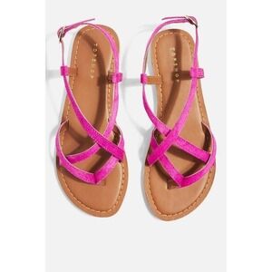 Top shop Leather strappy Flats